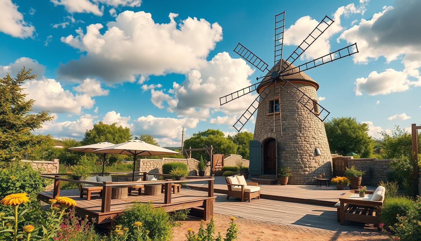 Historic windmill accommodations